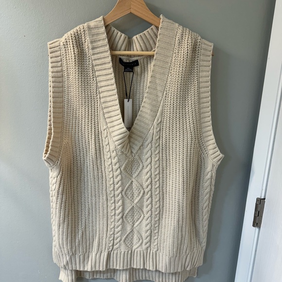 REVOLVE Cable Vest in Toasted Marshmallow - Picture 3 of 3